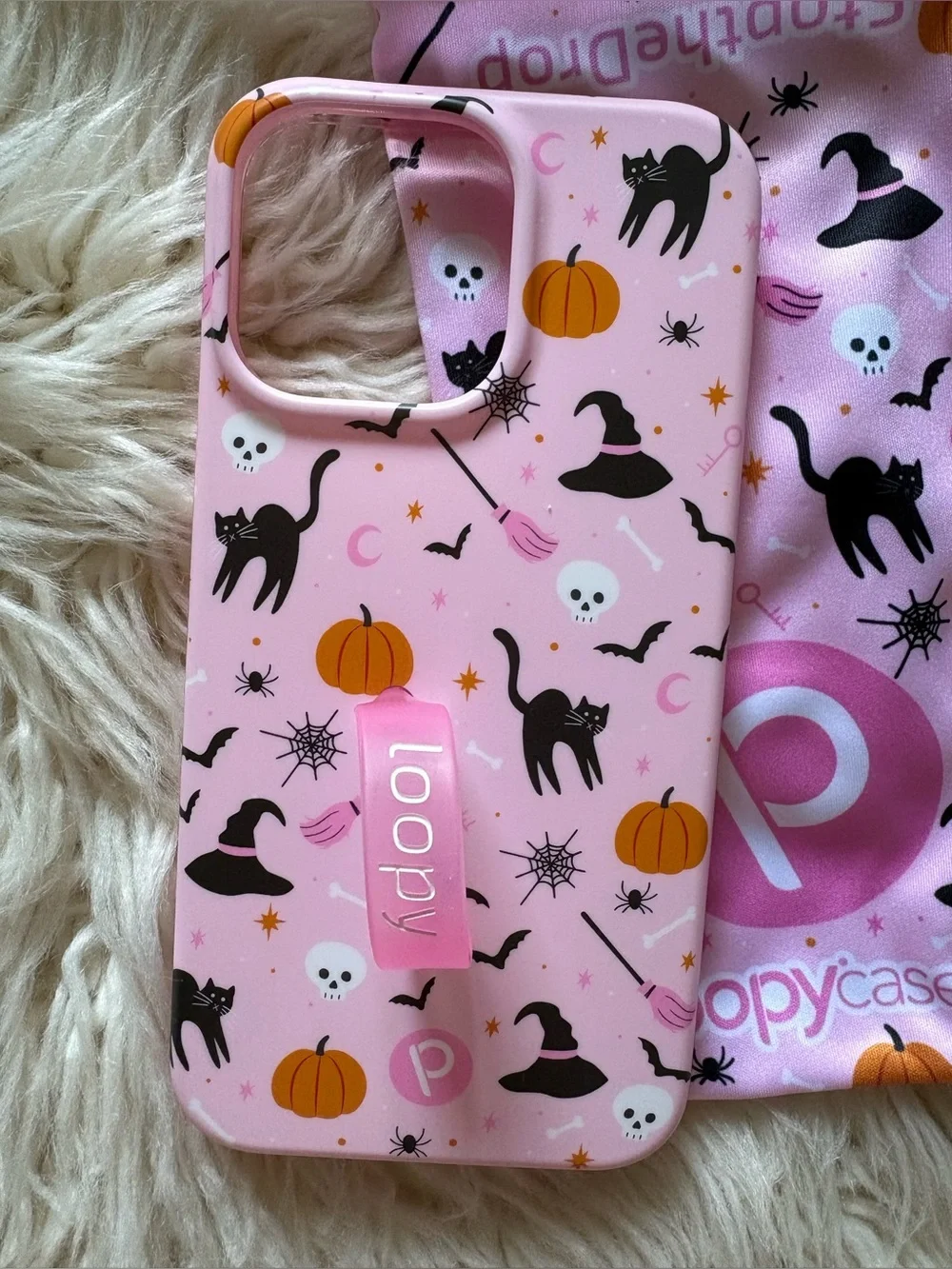 Loopy Case Witchy Wonder Halloween Pink Pumpkins Black Cats iPhone 14 Pro Max